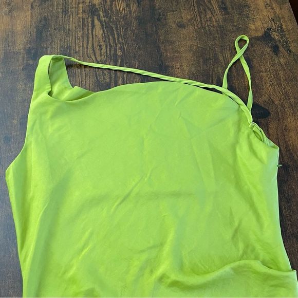 Nasty Gal Cowl Time Asymmetrical Satin Mini Dress - Picture 9 of 15